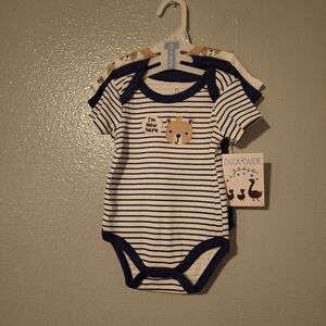 Baby Striped Navy and White 3 Piece Set